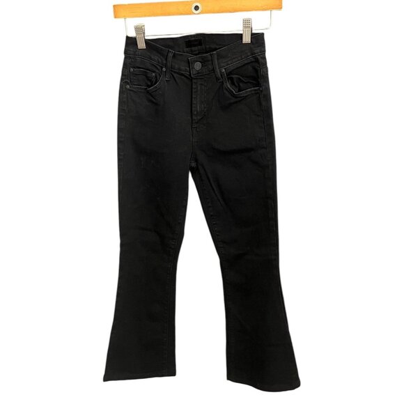 Mother Denim The Weekender Crop Flare Jeans Not Guilty Black Size 24‎ - Picture 1 of 11